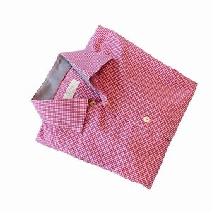 Eton Men's Pink Gingham Button Down Shirt